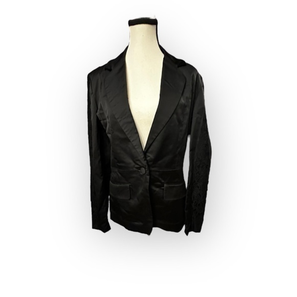 NWOT Women’s Bandolera Lace Sleeve Panel Blazer 14w